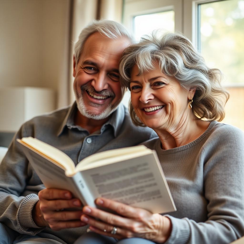 Happy senior couple enjoying mental clarity after using HoneyPezil